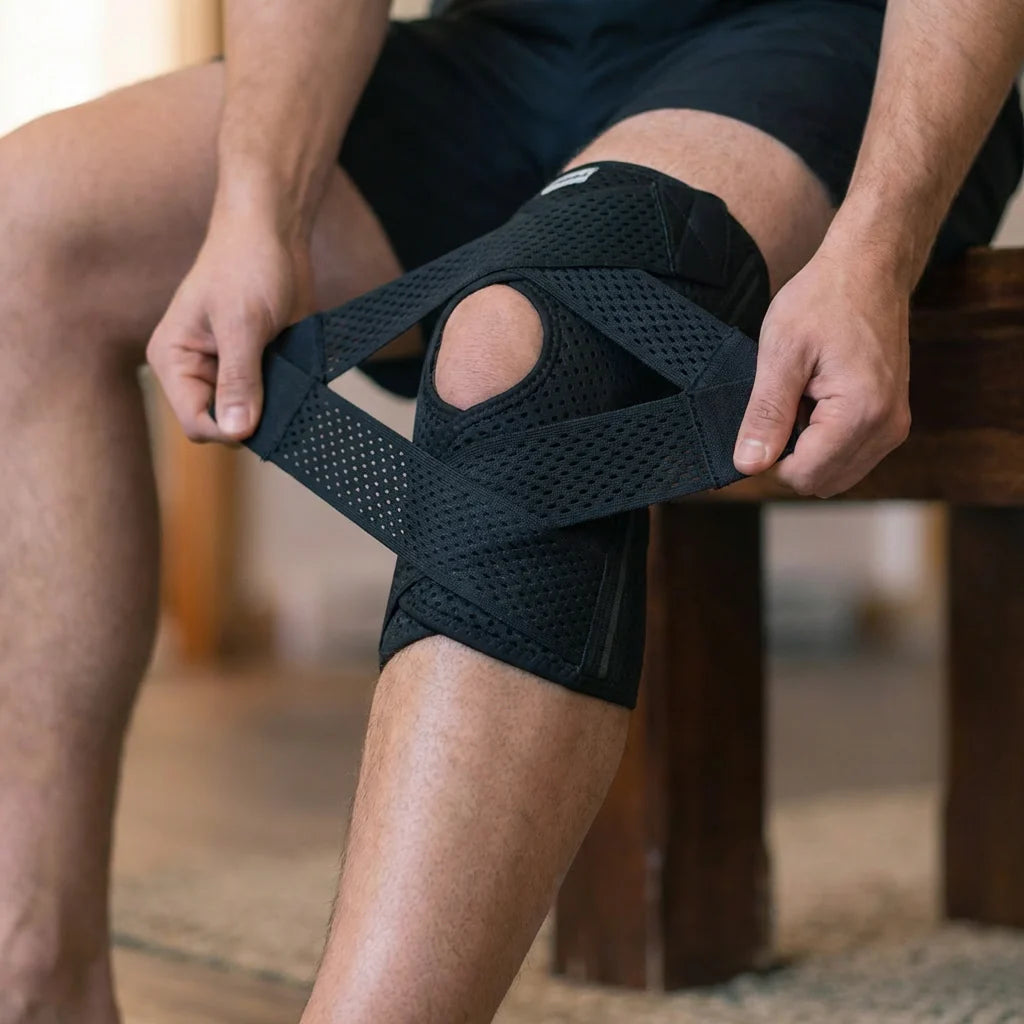 FixedForm knee brace reinforced steel spring stabilizers