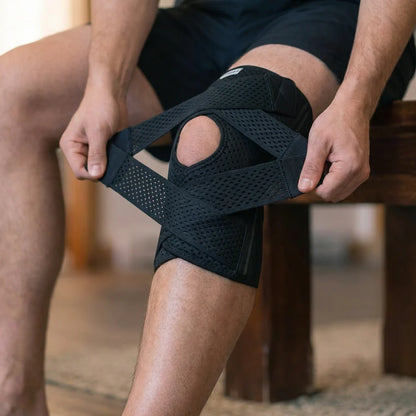 FixedForm knee brace reinforced steel spring stabilizers