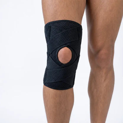 FixedForm knee brace cross-wrap strap system